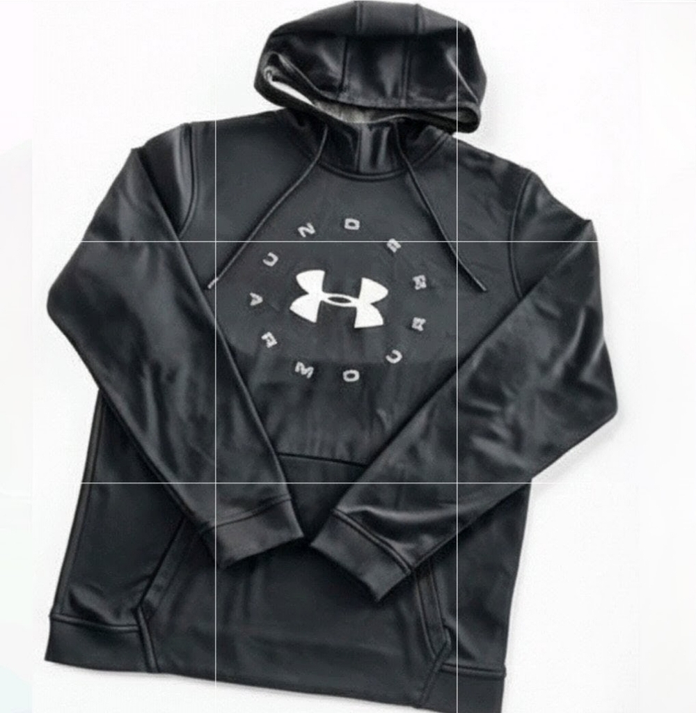 UnderArmour Hooded Black Pullover Sweatshirt Size L